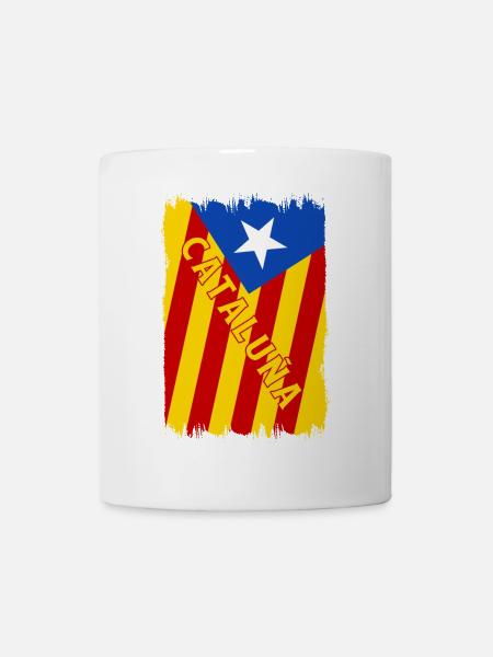 Design du drapeau de Catalogne - Mug blanc - blanc