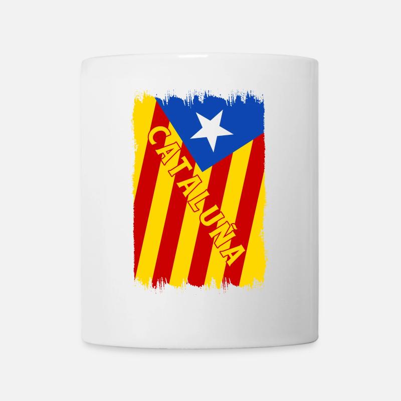 Katalonien Flaggen Design - Tasse - Weiß