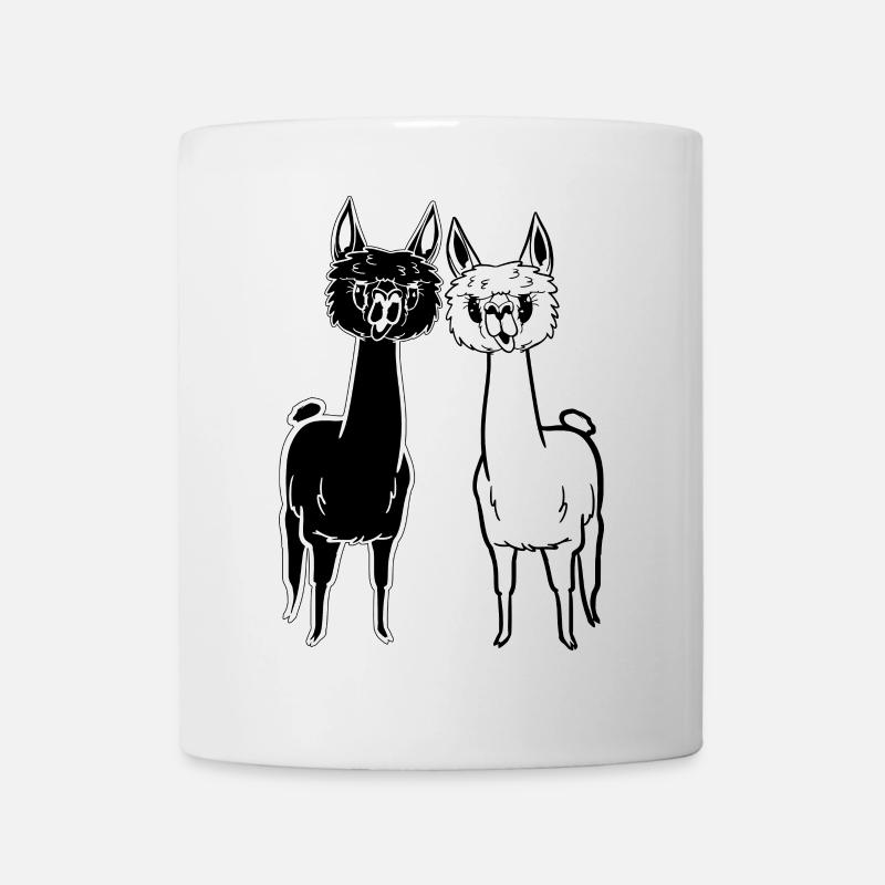 Drôle d’Alpagas Comicstyle - 2 Alpagas Ultracute - Mug blanc - blanc
