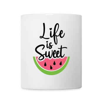 Das Leben ist süß - Tasse - Weiß - Vorne