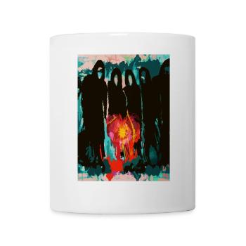 Blossom Fire Silhouette Circle - Mug - white - Front