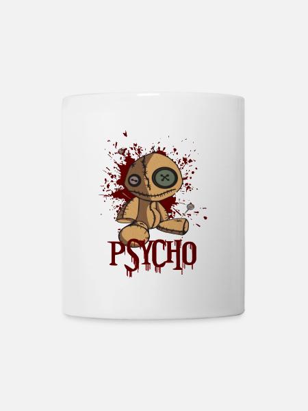 CUTE BUT PSYCHO Voodoo - Puppe - Tasse - Weiß
