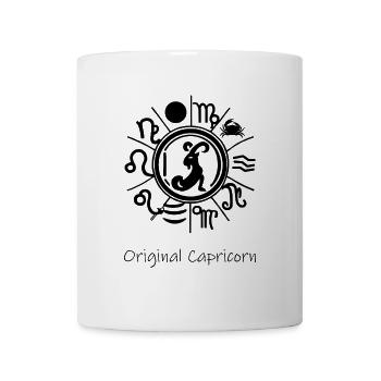 Signe astrologique Capricorne 001 noir - Mug blanc - blanc - Devant