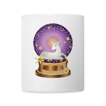 purple snow globe with imaginative unicorn - Mug - white - Front