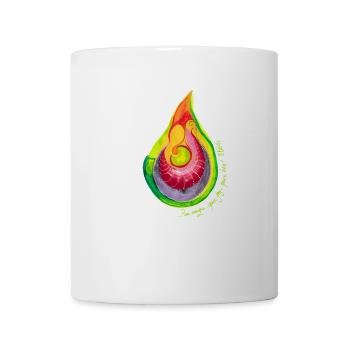 Farbteardrop Flammenkunst - Tasse - Weiß - Vorne