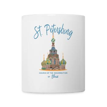 St. Petersburg, Russia, Church of the Savior on Spilled Blood - Mug - white - Front