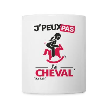 J'peux pas, j'ai cheval - Mug blanc - blanc - Devant
