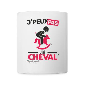 J'peux pas, j'ai cheval - Mug blanc - blanc - Devant