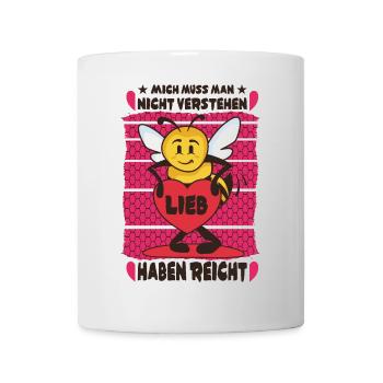 Kleine Biene mit Herz - Tasse - Weiß - Vorne