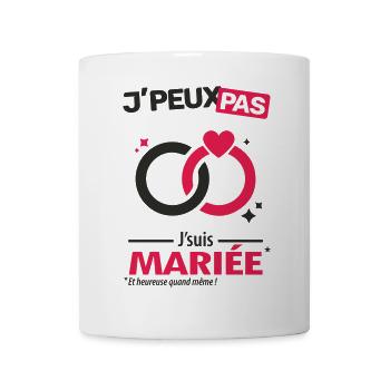 J'peux pas, j'suis mariée - Mug blanc - blanc - Devant