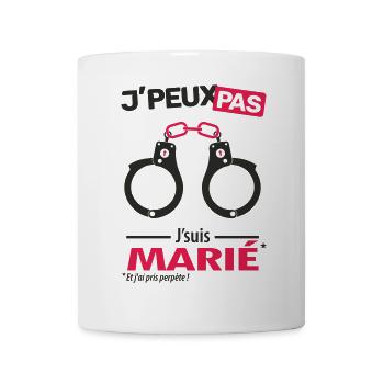 J'peux pas, j'suis marié - Mug blanc - blanc - Devant