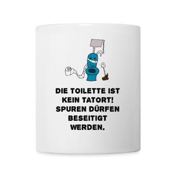 WC Toilette Bürste Klopapier Haufen Kot Kinder Klo - Tasse - Weiß - Vorne