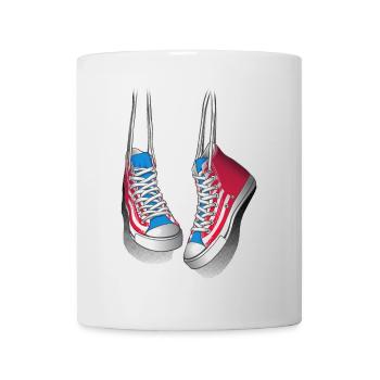 Baskets sur les épaules - Mug blanc - blanc - Devant