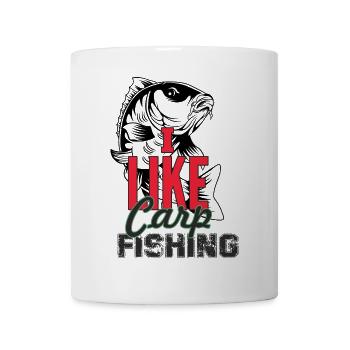 Carpe, ich mag Karpfenangeln - Tasse - Weiß - Vorne