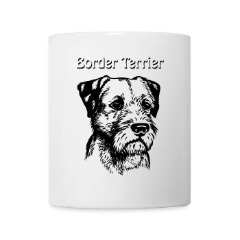 Border Terrier Portrait - Mug blanc - blanc - Devant