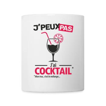 J'peux pas, j'ai cocktail - Mug blanc - blanc - Devant