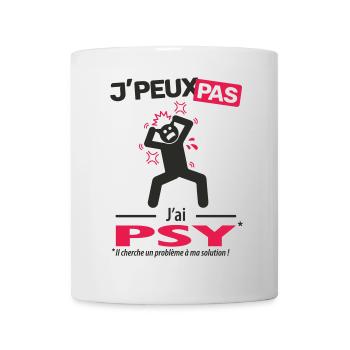 J'peux pas, j'ai psy - Mug blanc - blanc - Devant