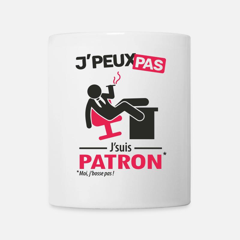 J'peux pas, j'suis patron - Mug blanc - blanc
