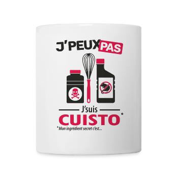 J'peux pas, j'suis cuisto - Mug blanc - blanc - Devant
