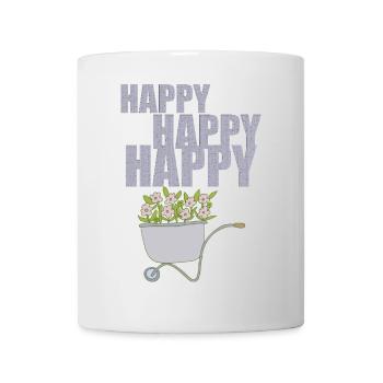 SCHUBKARREN HAPPY - Tasse - Weiß - Vorne