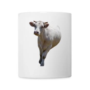 T-shirt de vache personnalisé cadeau pour les agriculteurs - Mug blanc - blanc - Devant