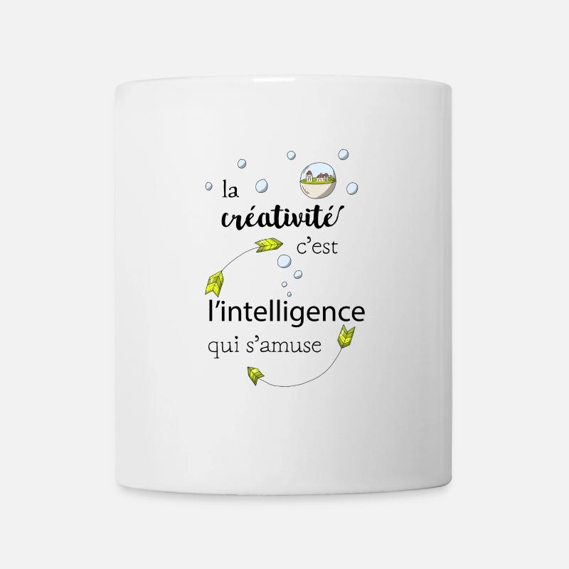 La créativité c'est l'intelligence qui s'amuse - Mug blanc - blanc