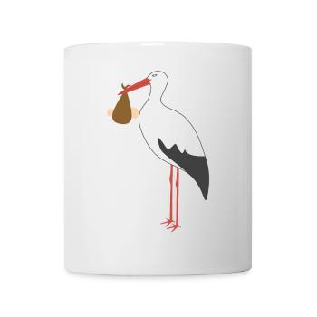 Stork Carrying Baby - Mug - white - Front
