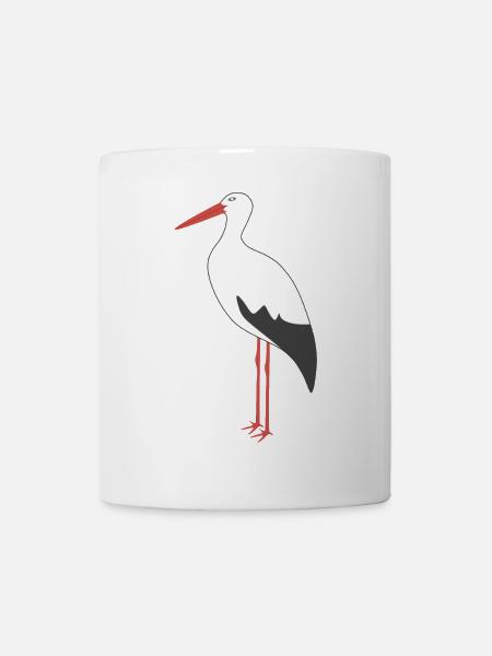 Cigogne blanche - Mug blanc - blanc