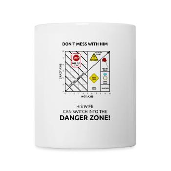 Danger Love Stop: Urban Romance Collage - Tasse - Weiß - Vorne