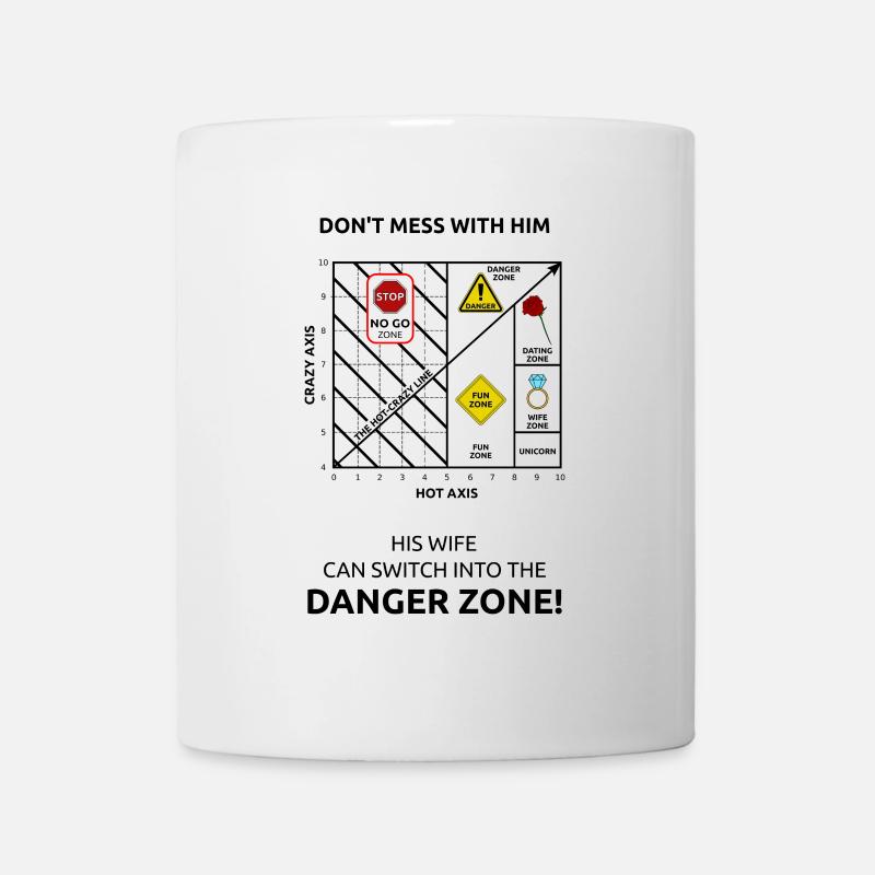 Danger Love Stop: Urban Romance Collage - Tasse - Weiß