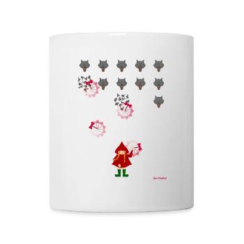 Rotkäppchen spielen - Tasse - Weiß - Vorne