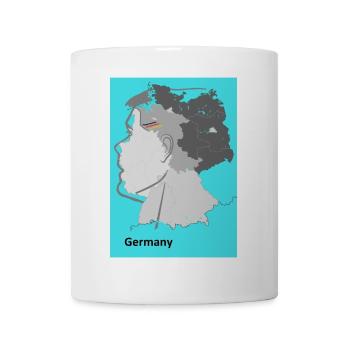 Deutschland Landkarte mit Farbverlauf - Tasse - Weiß - Vorne