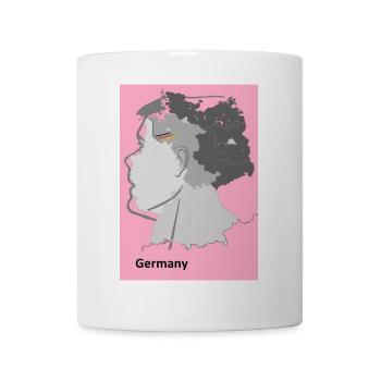 Germany in Gradient with Artist's Motif - Mug - white - Front