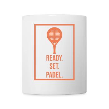 Déclaration sportive du joueur de tennis de raquette Padel - Mug blanc - blanc - Devant