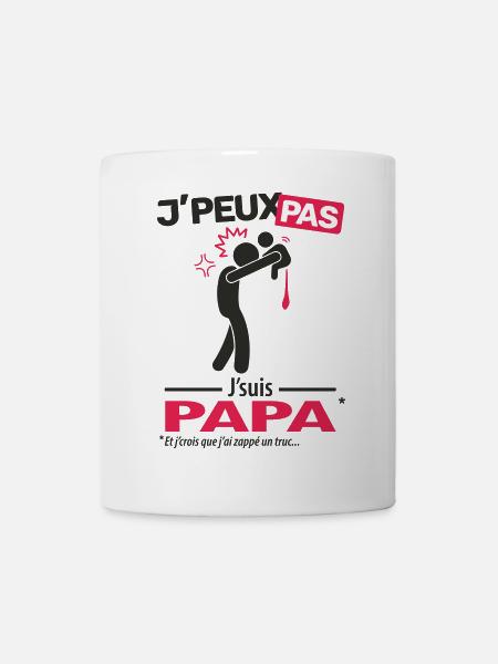J'peux pas, j'suis papa (couche) - Mug blanc - blanc