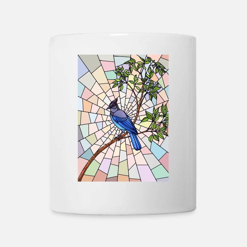 Steller's Jay in Glass - Mug - white