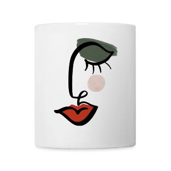 Abstract face of a woman - Mug - white - Front