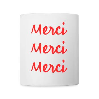 MERCI. MAÎTRESSE. MAÎTRE. MERCI MAÎTRESSE. CADEAU - Mug blanc - blanc - Devant