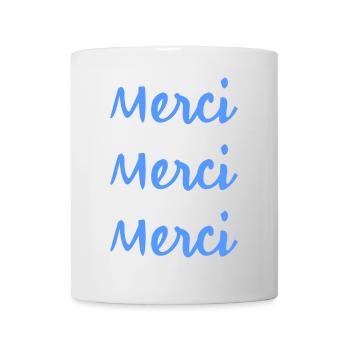 MERCI. MAÎTRESSE. MAÎTRE. MERCI MAÎTRESSE - Mug blanc - blanc - Devant