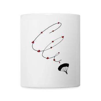 Skydivers love for skydiving - Mug - white - Front
