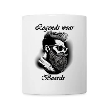 Legends wear beards - Mug - white - Front