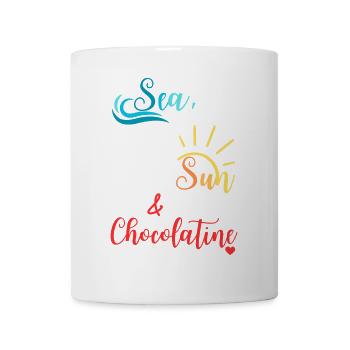 Sea, sun & Chocolatine - Sud-ouest - Pays-basque - Mug blanc - blanc - Devant