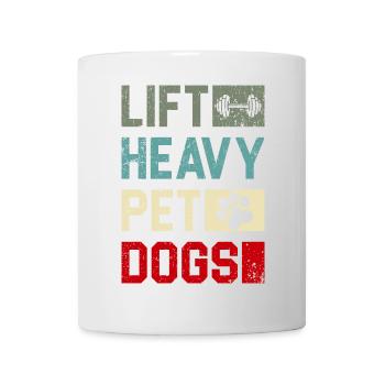 Heben Sie schwere Haustiere Hunde - Tasse - Weiß - Vorne