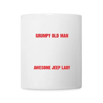 Génial à pied Je suis un vieil homme grincheux Jeeps - Mug blanc - blanc - Devant
