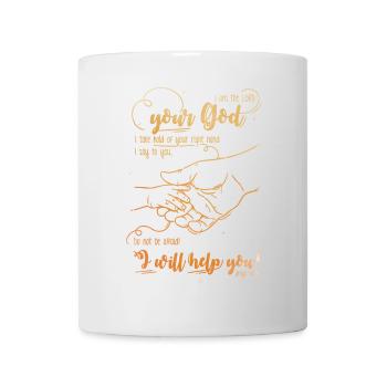 Ésaïe verset biblique Je t’aide - Mug blanc - blanc - Devant