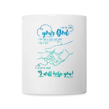 Ésaïe verset biblique Je t’aide - Mug blanc - blanc - Devant