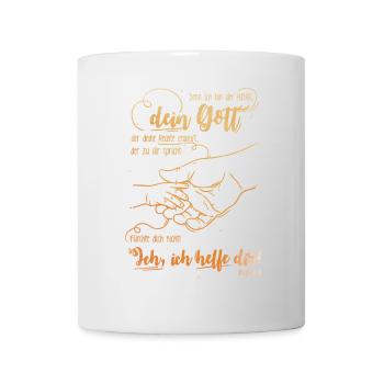 Jesaja Bibelvers Ich helfe dir - Tasse - Weiß - Vorne