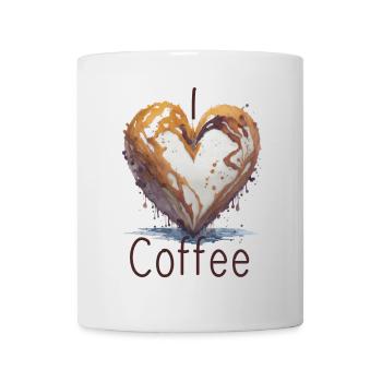 ich liebe Kaffee - Tasse - Weiß - Vorne