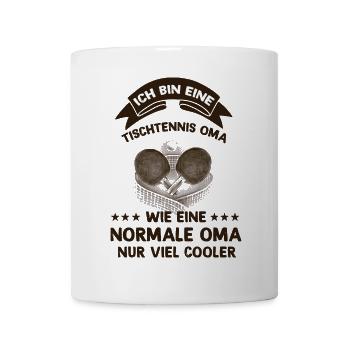 Ich bin eine Tischtennis Oma - Tasse - Weiß - Vorne