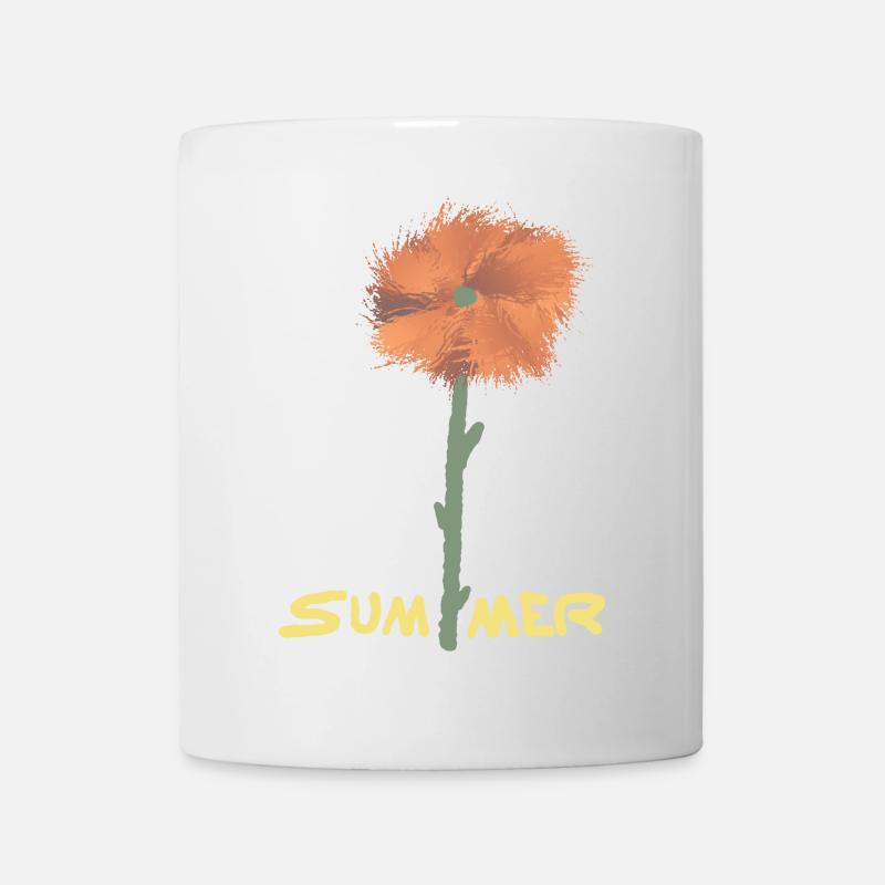 Summer flowers illustration on clothes - Mug - white